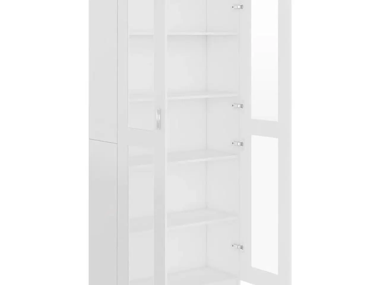 Billede 5 - Vitrineskab 82,5x30,5x185 cm konstrueret træ hvid