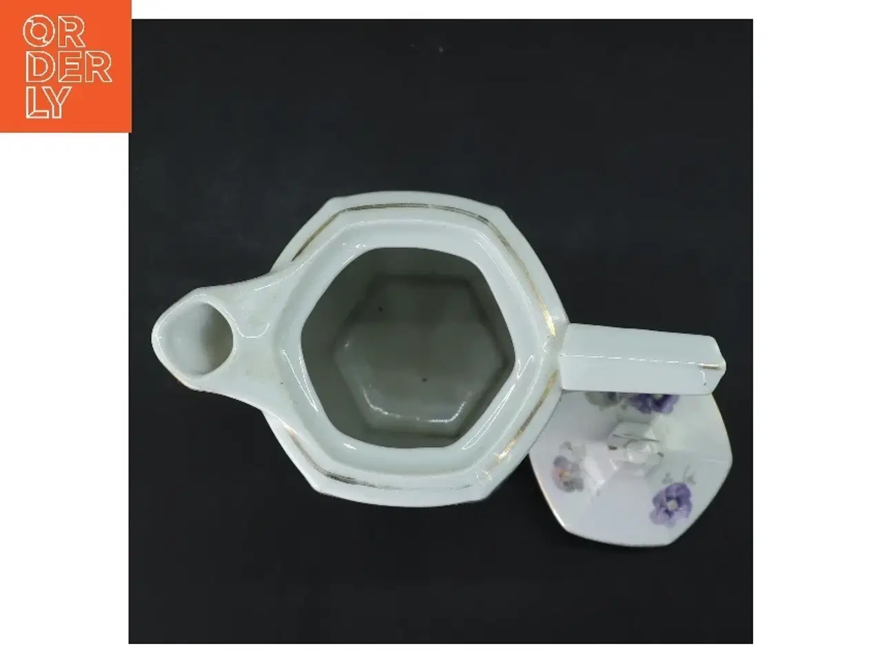 Billede 3 - Porcelæns kaffekande med blomster (str. 20,5 cm)