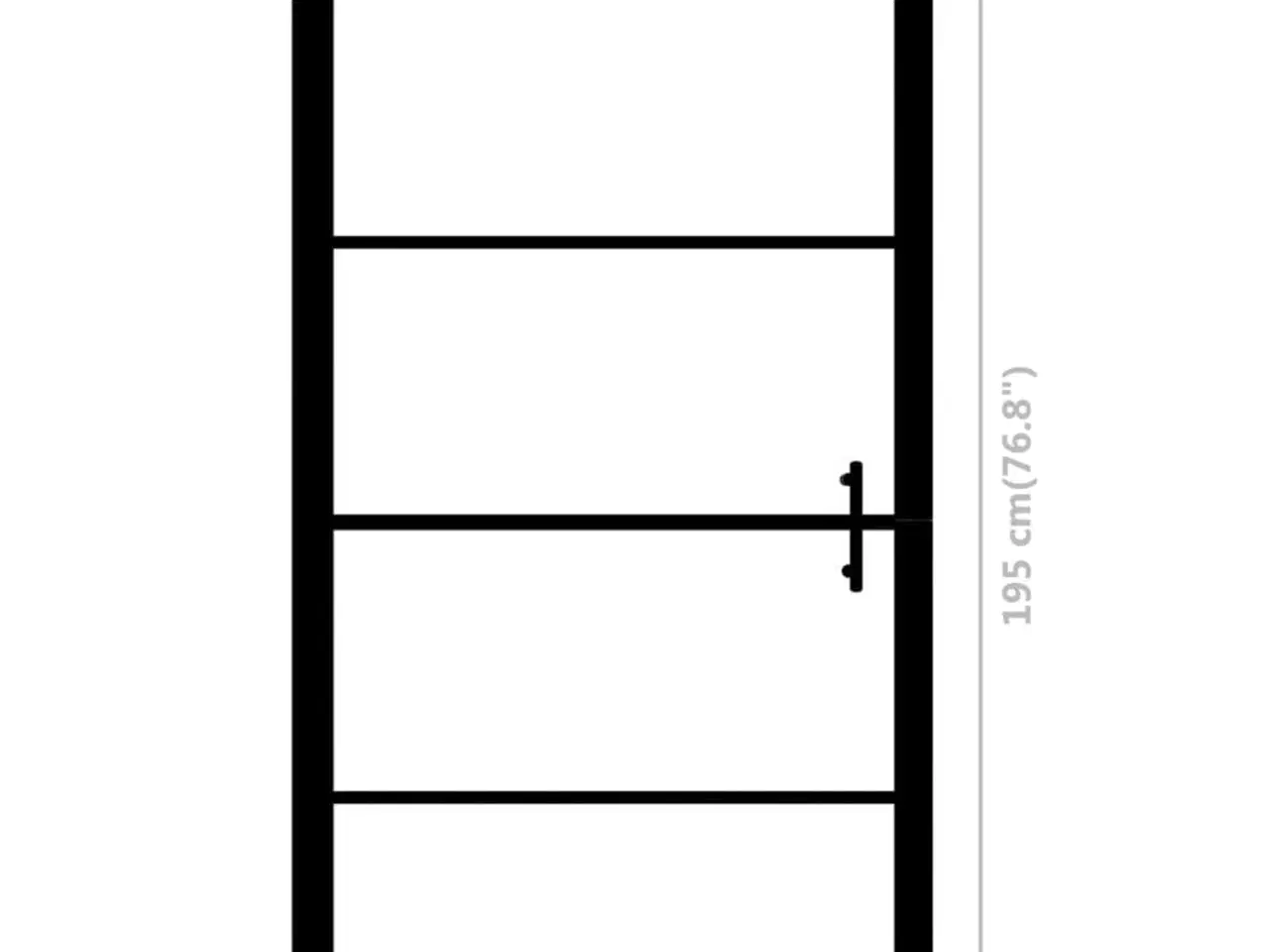 Billede 6 - Brusedør 81 x 195 cm hærdet glas sort