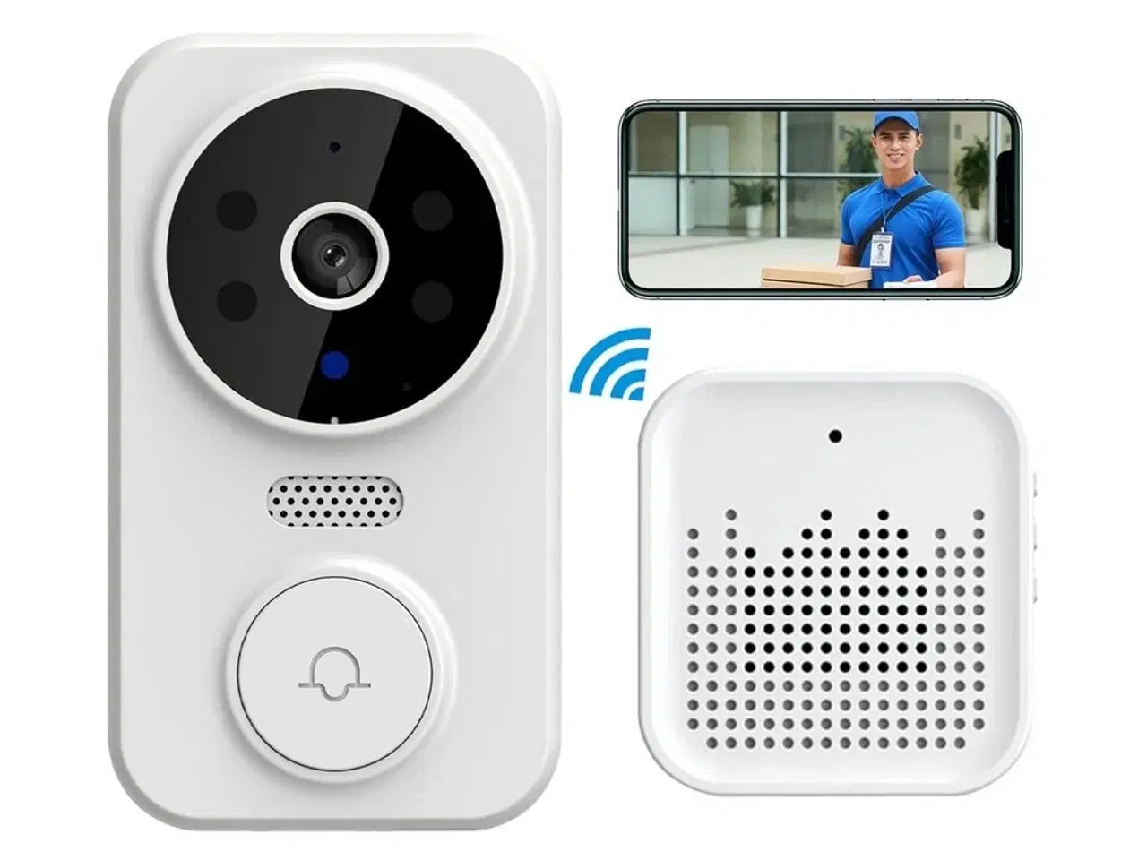 Billede 1 - Dørklokke med kamera.