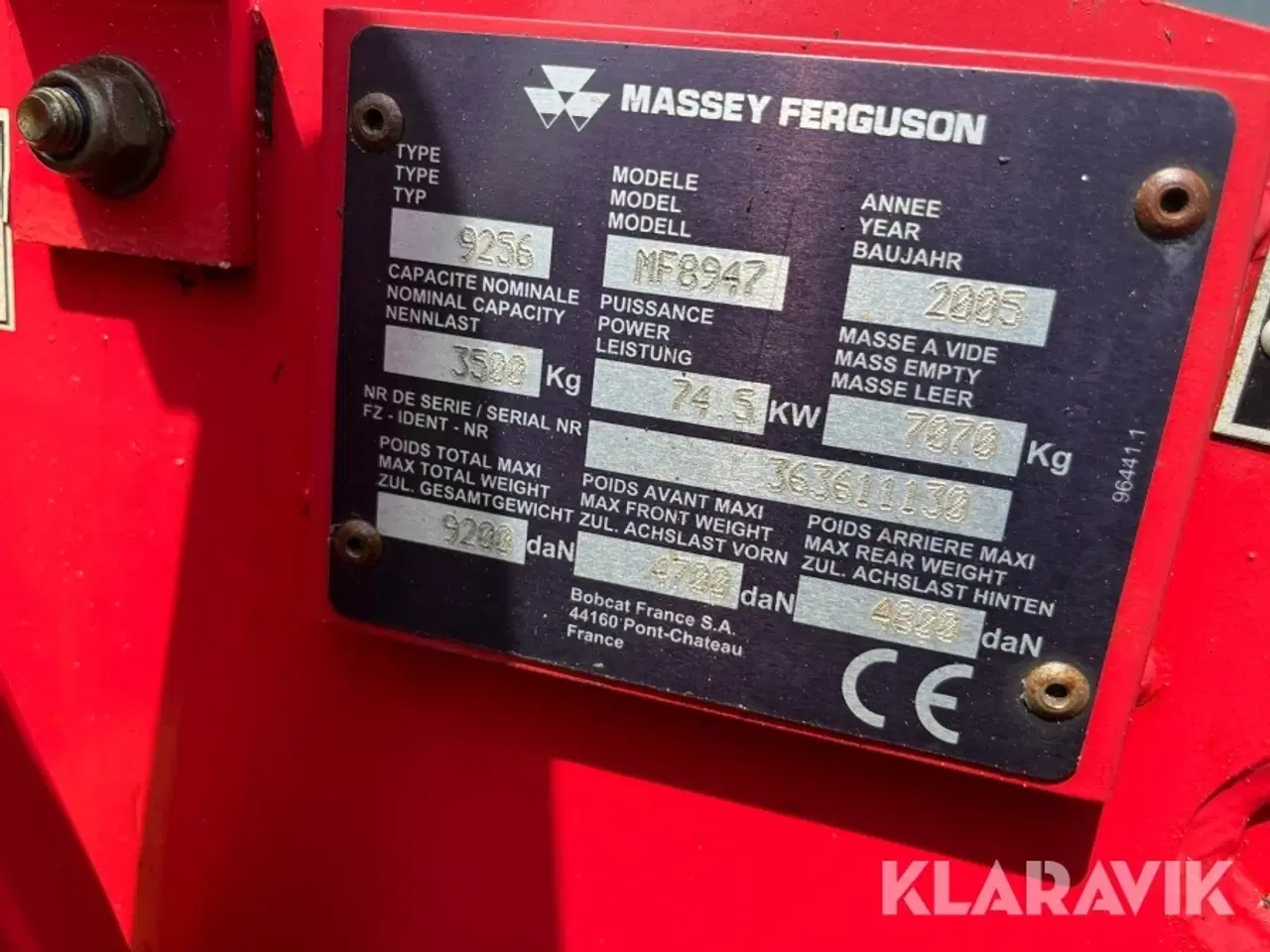 Billede 5 - Teleskoplæsser Massey Ferguson MF 8947