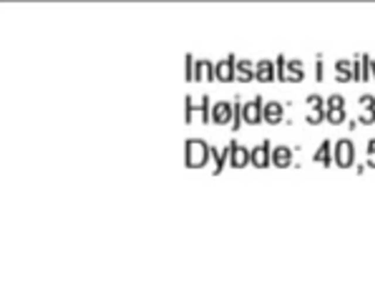 Billede 1 - Indsats i silver til vaskeskab