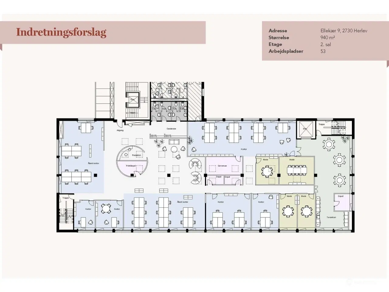 Billede 19 - Kontor med udsigt til grønne arealer i Herlev