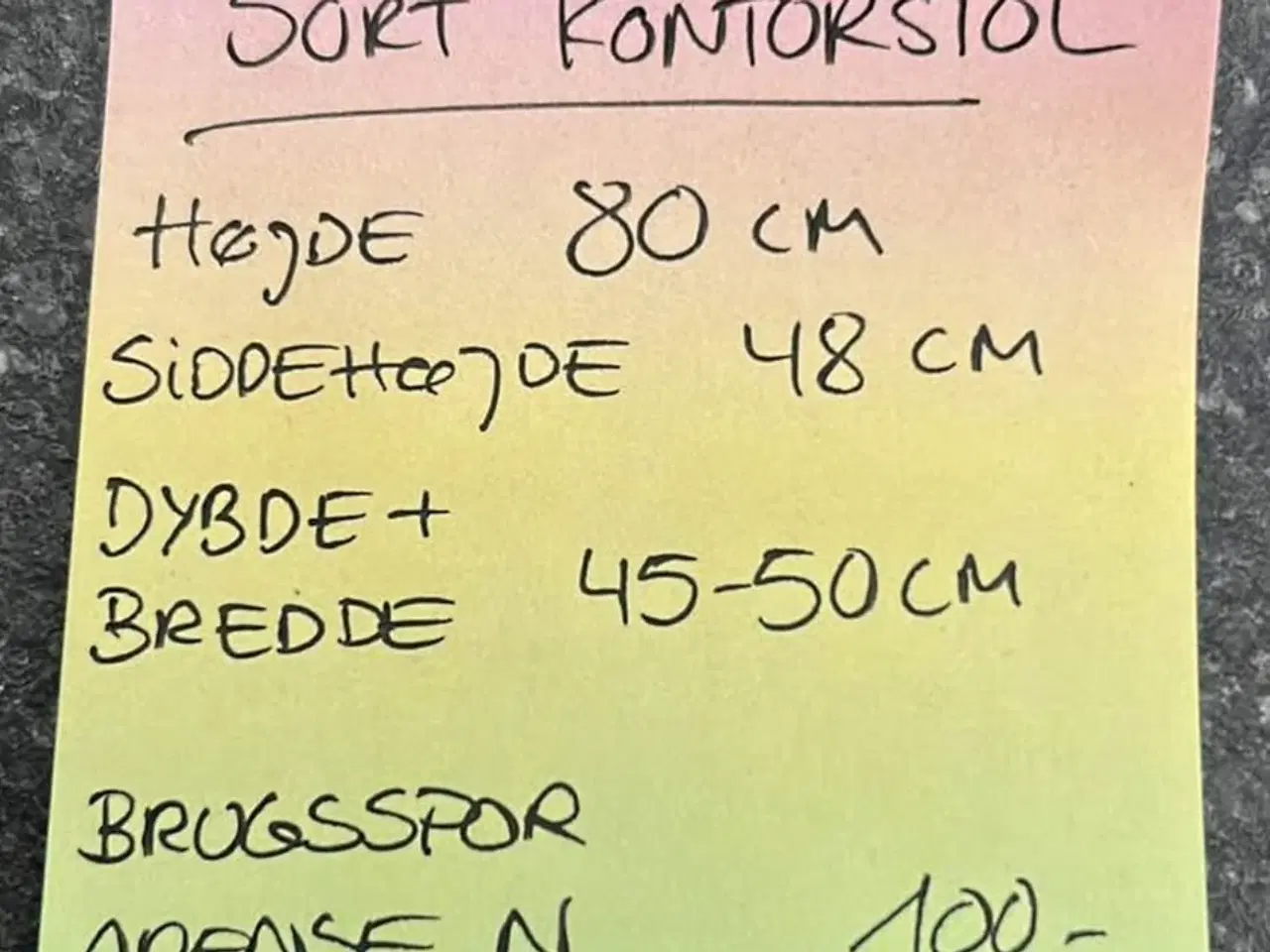 Billede 1 - Kontorstol