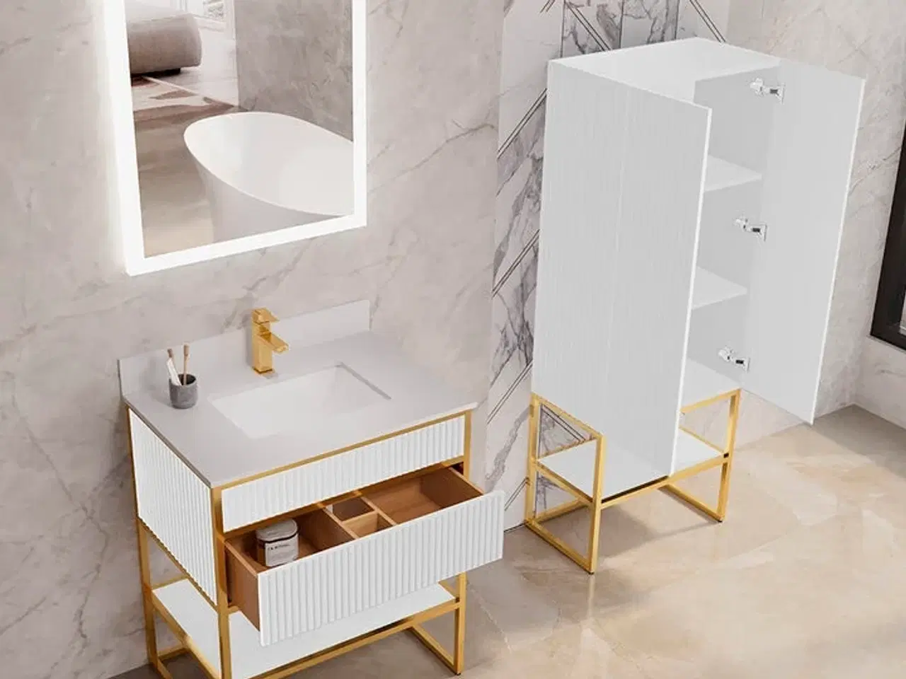 Billede 3 - Baderumsmøbel, Angels White 75