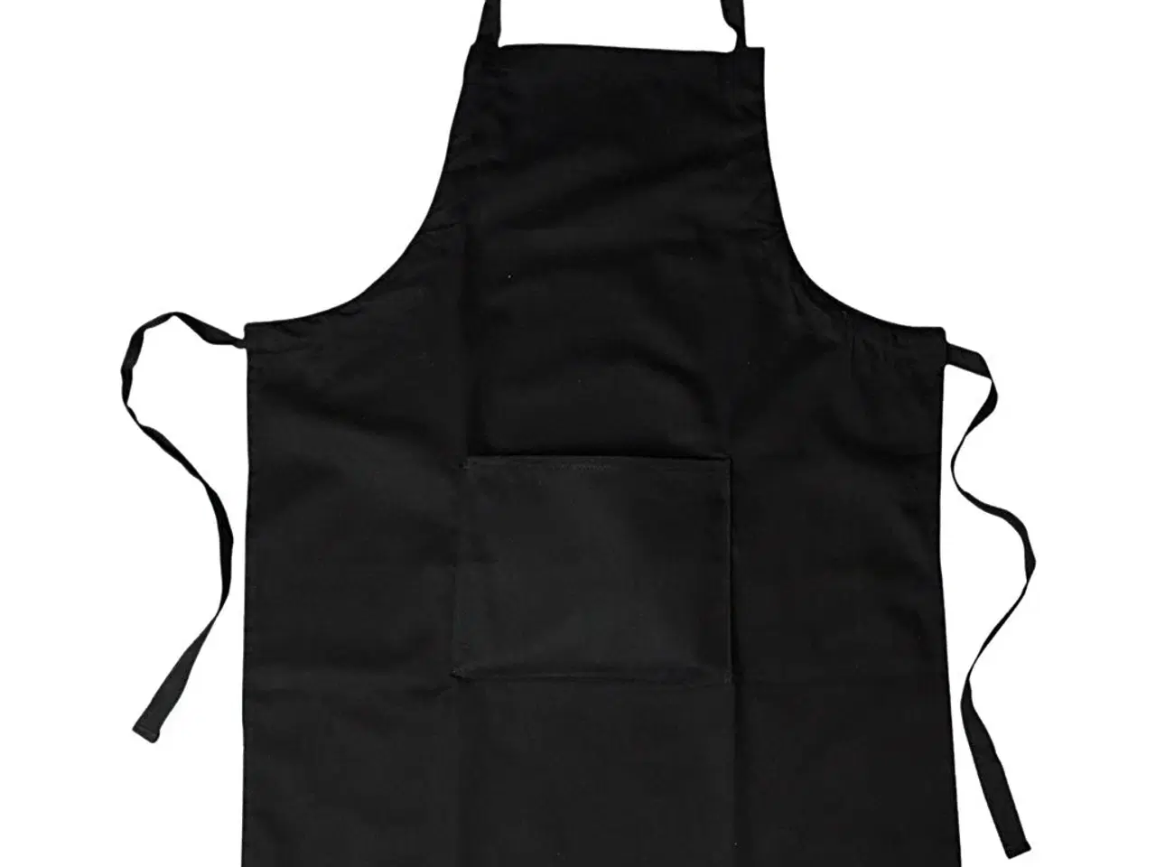Billede 1 - Stilfuldt sort forklæde i 100% bomuld, M-XL