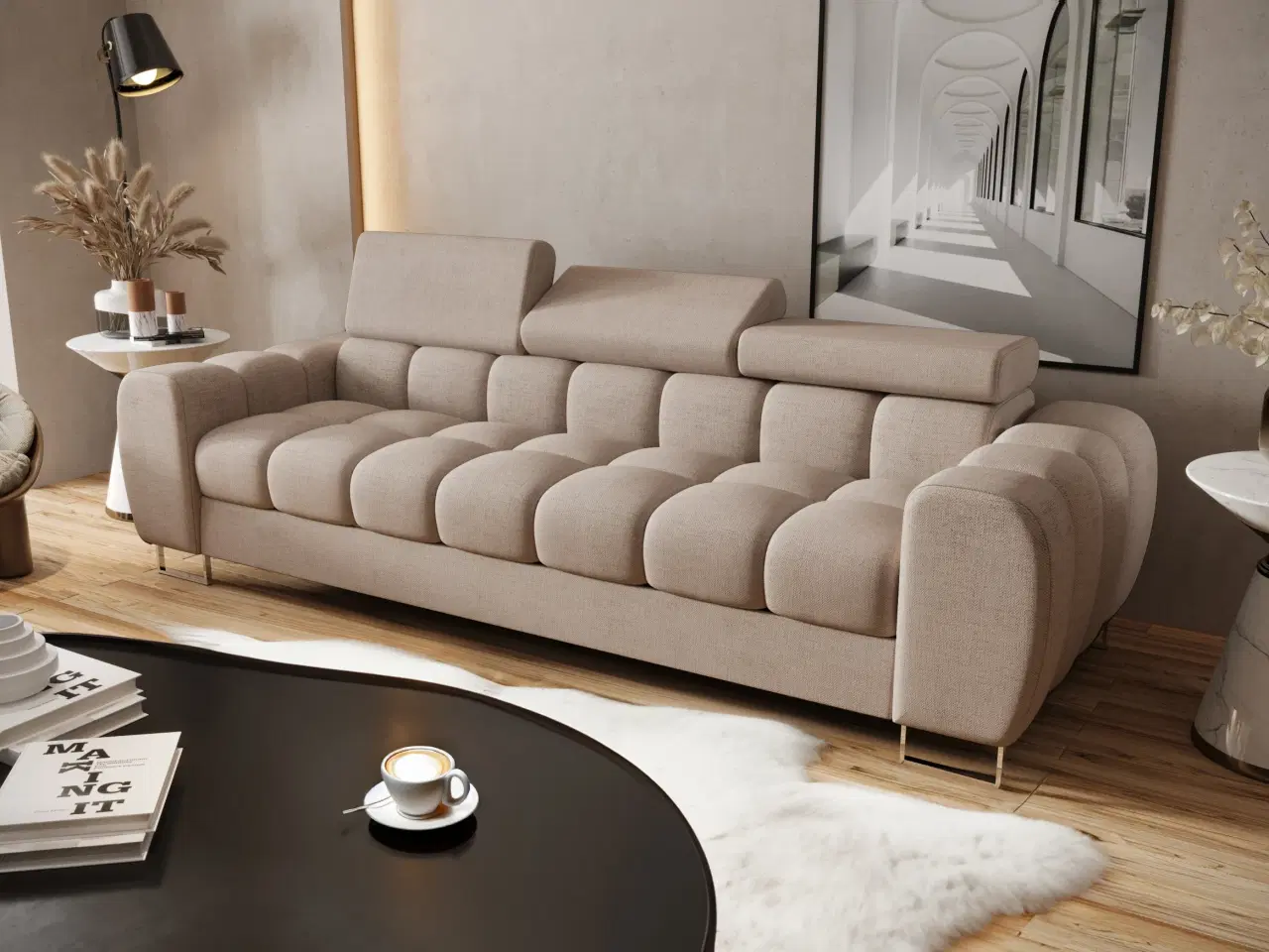 Billede 1 - ASPER III  3-personers SOFA 265 CM