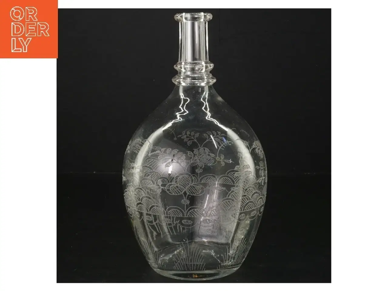 Billede 1 - Vand/vin karaffel i glas. Holmegaard. Højde 22 cm