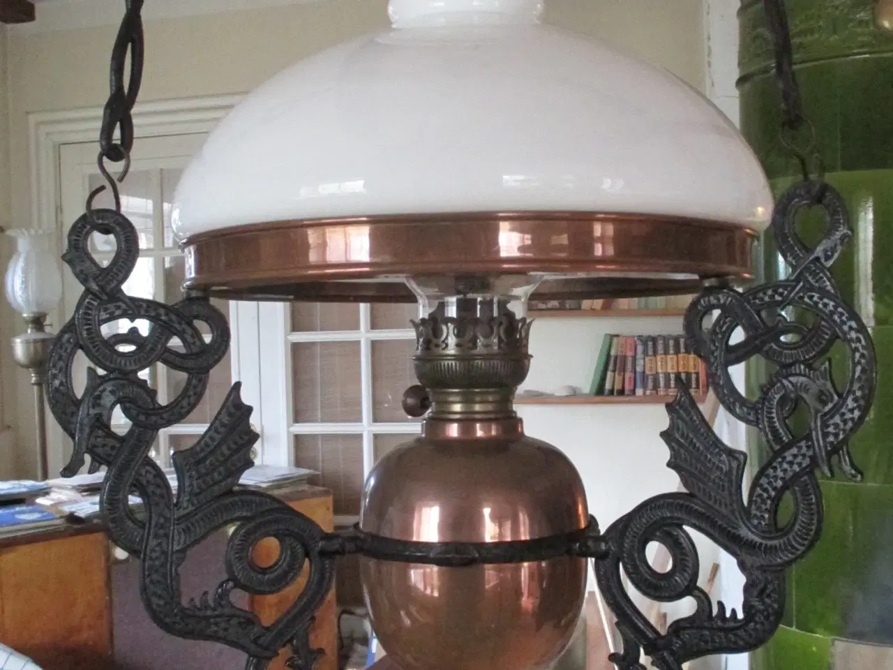 Billede 5 - Petroleumslampe  antik standerlampe + loftlampe