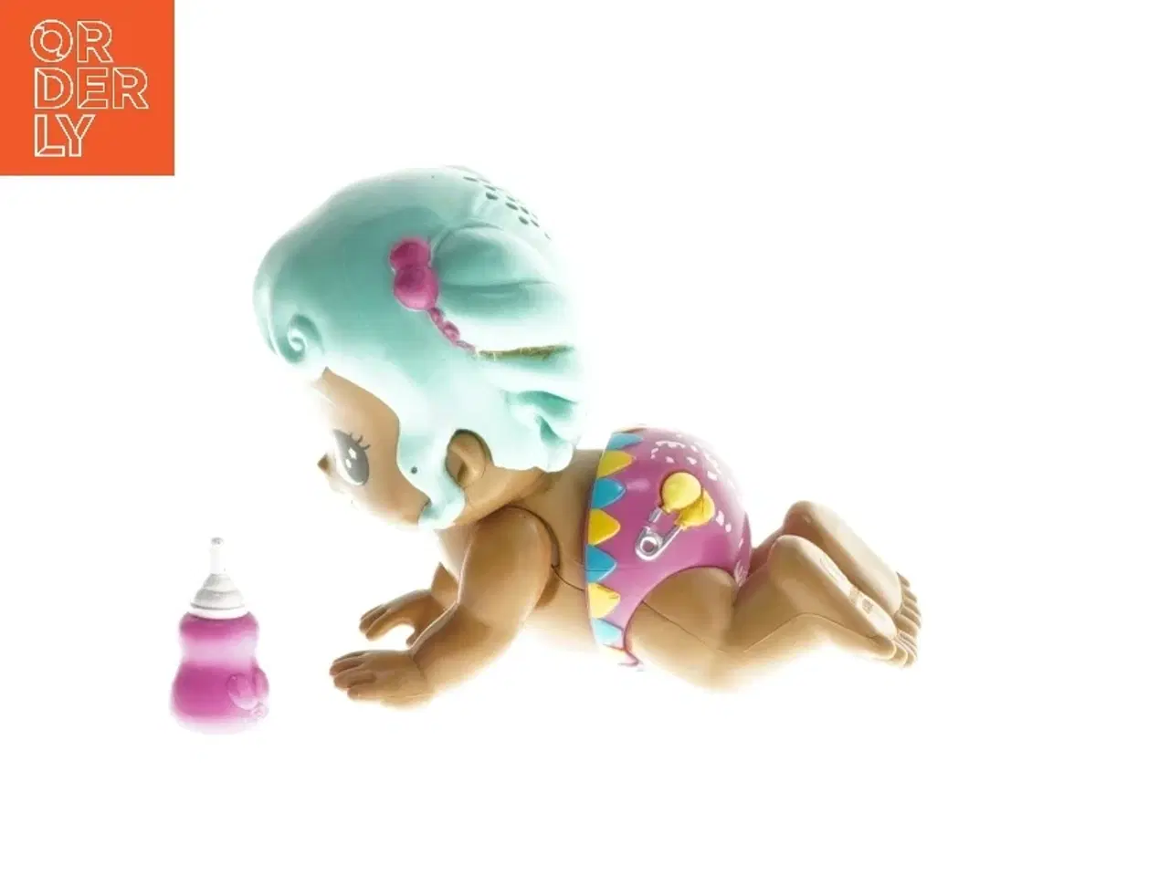 Billede 2 - Plastikdukke med lyseblåt hår (str. 11 cm)