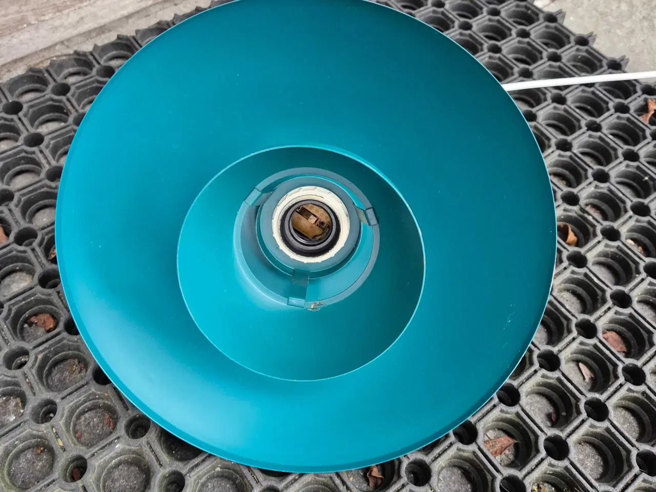 Billede 13 - Retrolampe i den flotteste blågrønnne farve