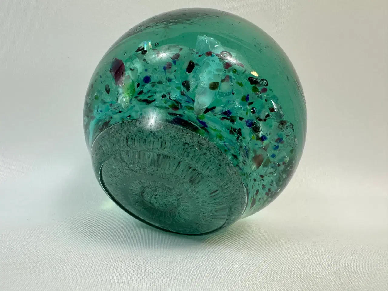 Billede 8 - Ældre brevpresse i glas (grønlig)