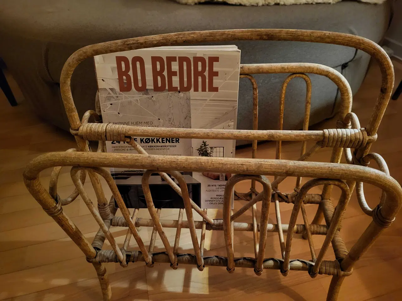 Billede 3 - Vintage magasin holder i bambus