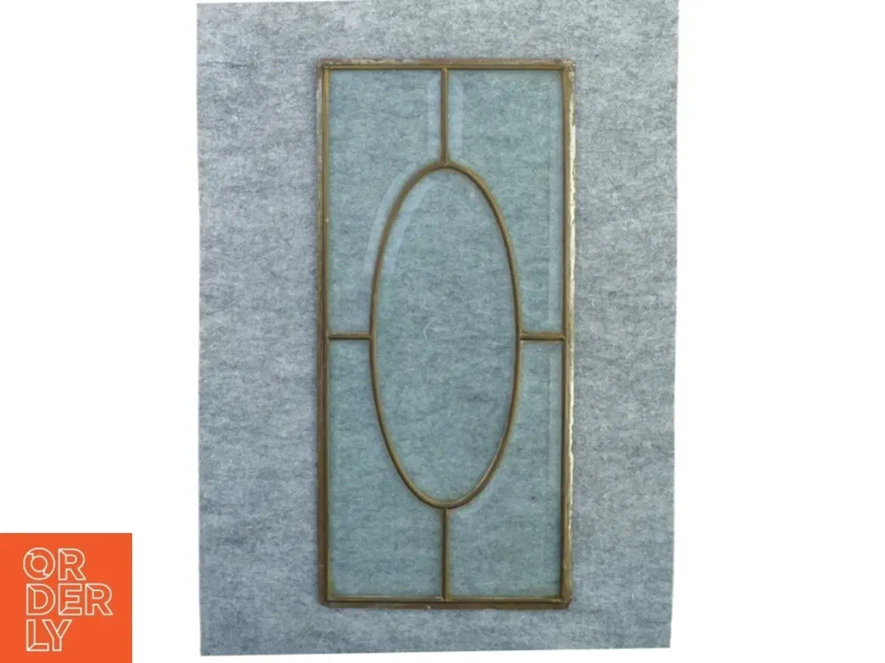 Billede 2 - Facetslebet glas vindue, fin til borddekoration (str. 47 x 21)