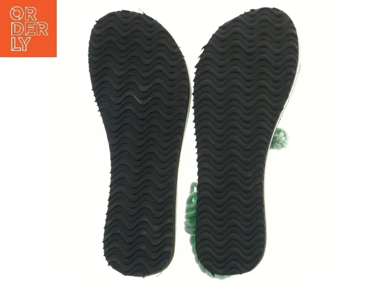 Billede 3 - Grønne sandaler med flettet design (str. 25 cm)