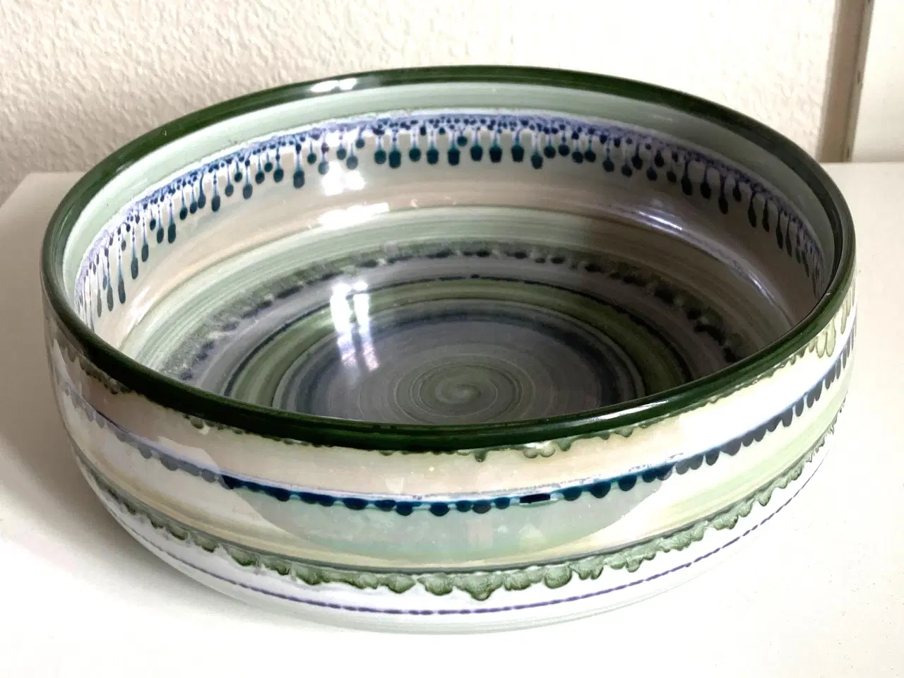Billede 2 - Unik kæmpeskål i smukke grønne nuancer