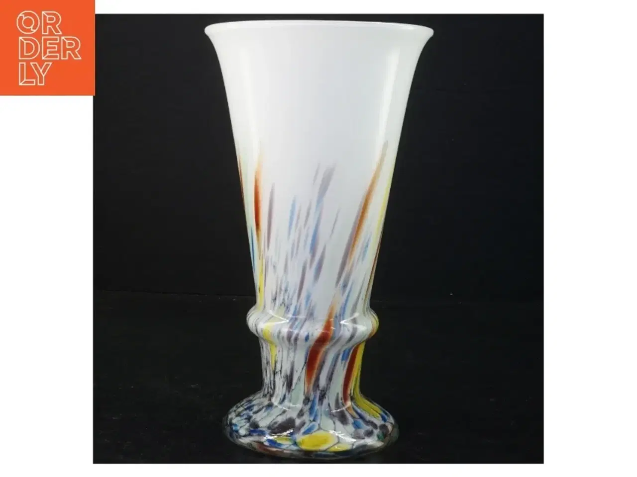 Billede 1 - Multifarvet Glasvase (str. 23 x 13 cm)