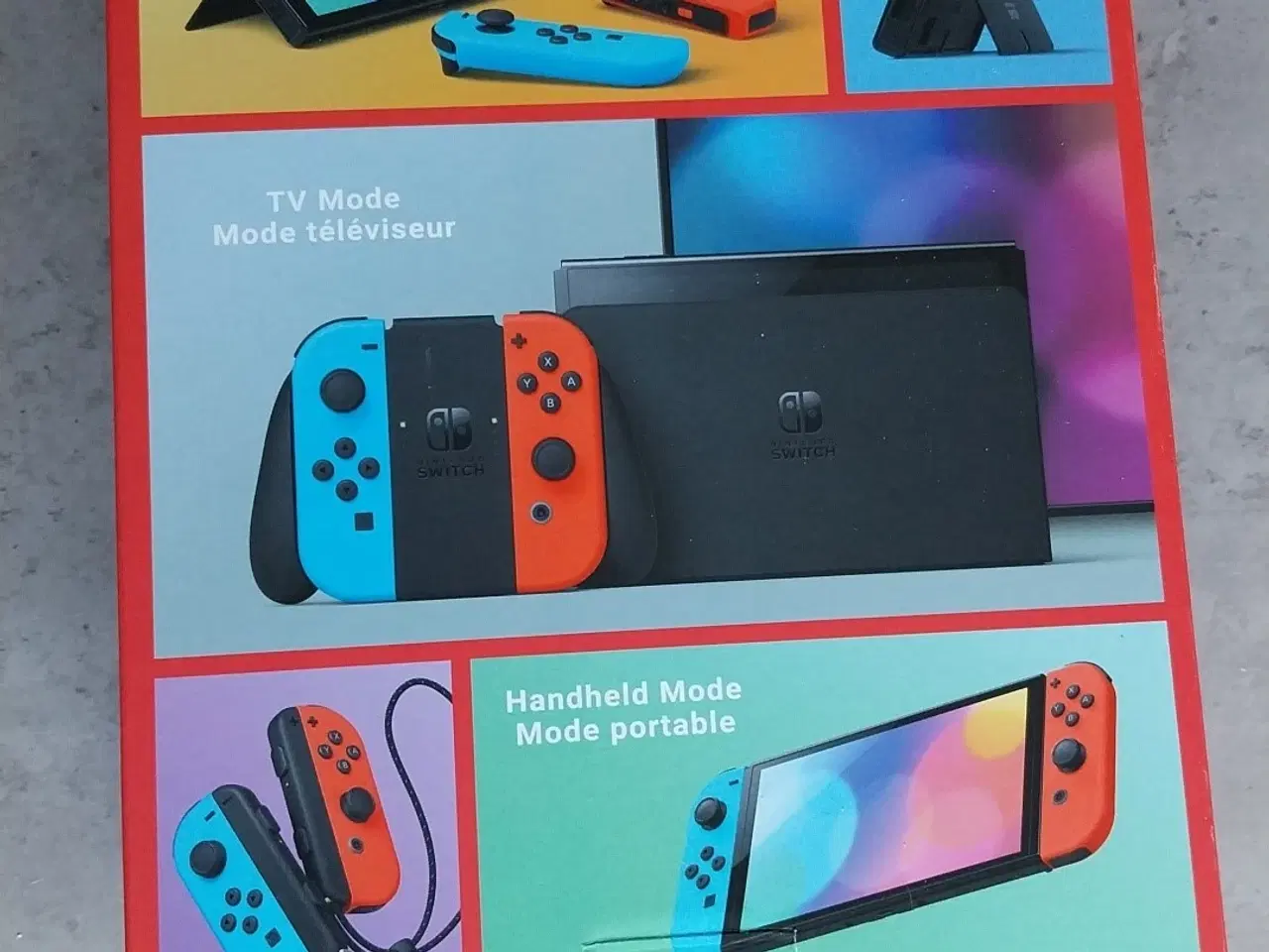 Billede 2 - Nintendo Switch OLED Console Joy-Con Blue & Red