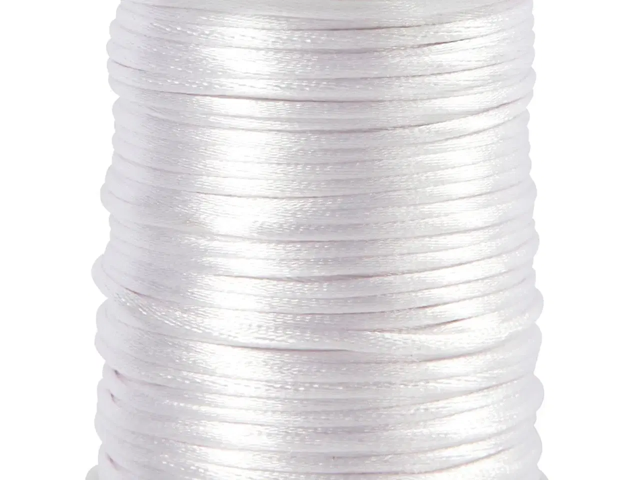 Billede 1 - Satinsnor, hvid, 50m/ 1 rl.