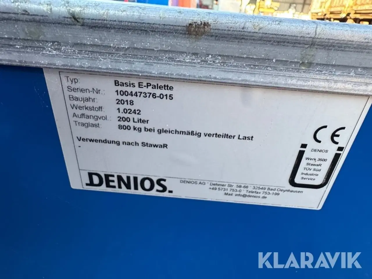 Billede 5 - Opsamlingskar Denios Basis E-palette-VZ