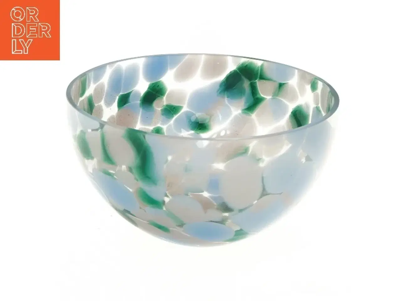 Billede 1 - Dekorativ skål i glas (str. Ø 18,5 cm)