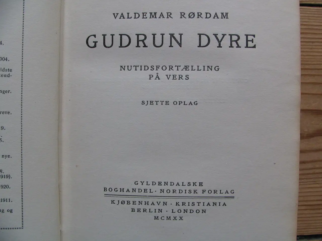 Billede 3 - Valdemar Rørdam. Gudrun Dyre. fra 1920