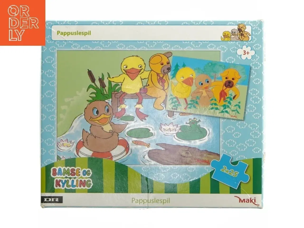 Billede 1 - Bamse og Kylling puslespil fra Maki (str. 25 brikker 30x21 cm)