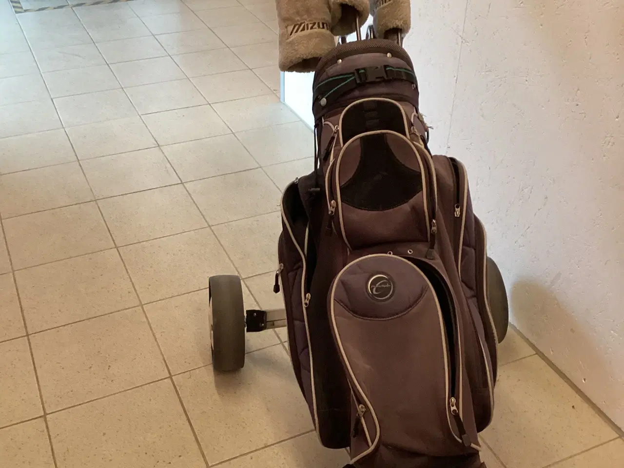 Billede 3 - Golfsæt. Vogn, Bag og køll./jern.