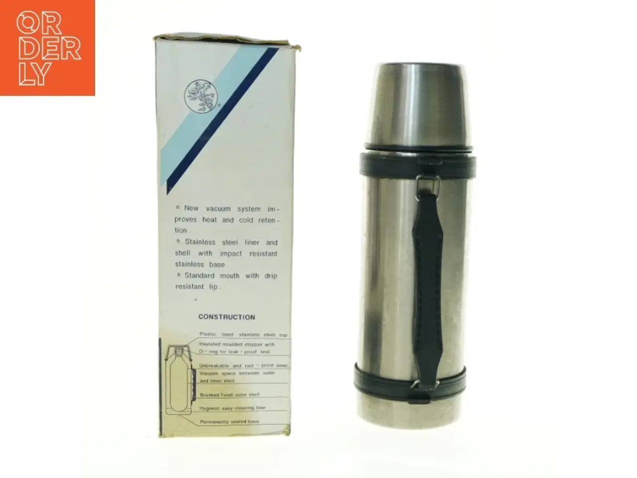 Billede 2 - Termoflaske i rustfrit stål med original kasse (str. 1 liter)