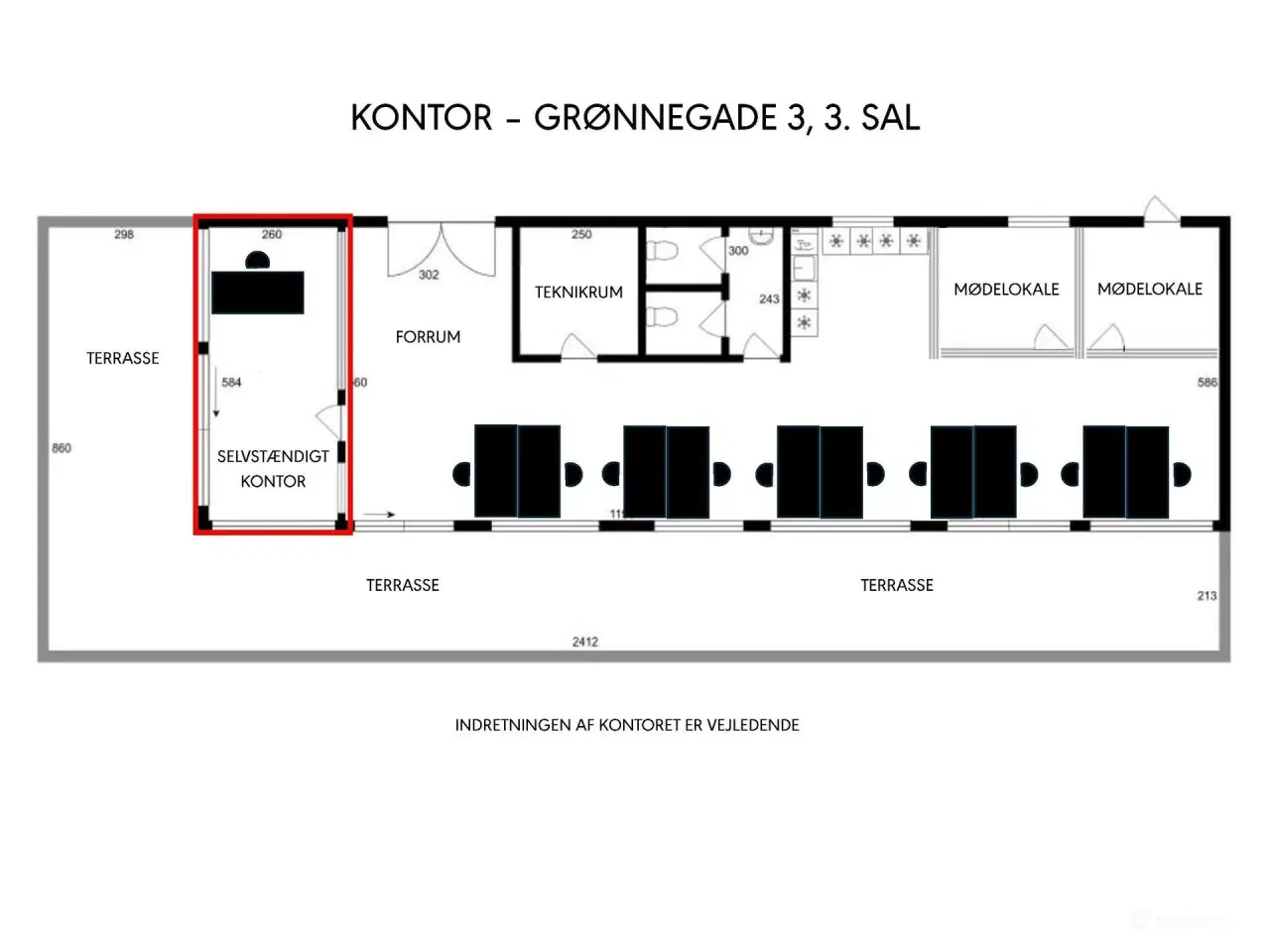 Billede 28 - 18 M2 NYISTANDSAT PENTHOUSE KONTOR +  STOR TAGTERRASSE