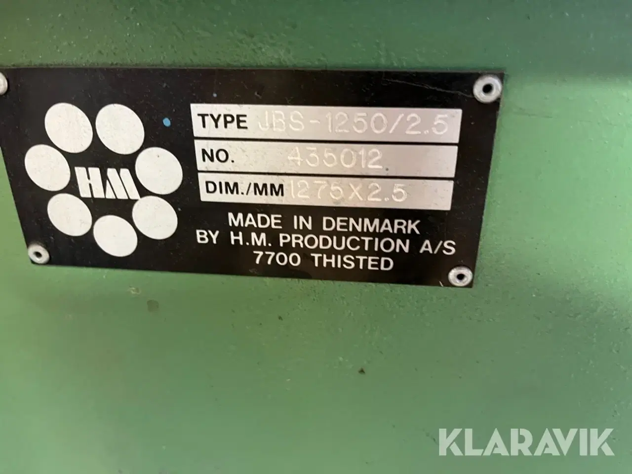 Billede 8 - Pladesaks H.M produktion JBS 1250/2.0