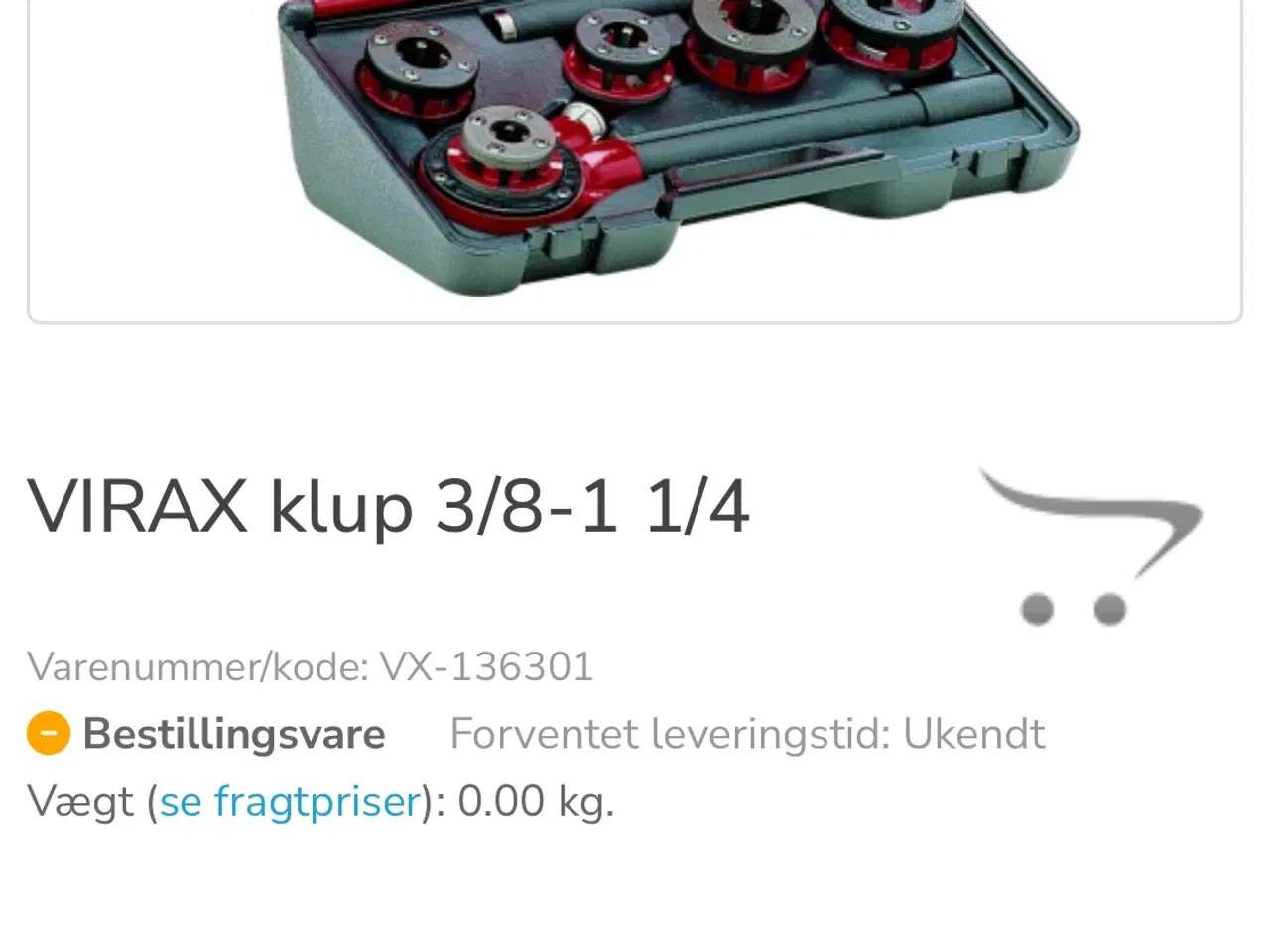 Billede 3 - Gevind skæresæt vvs