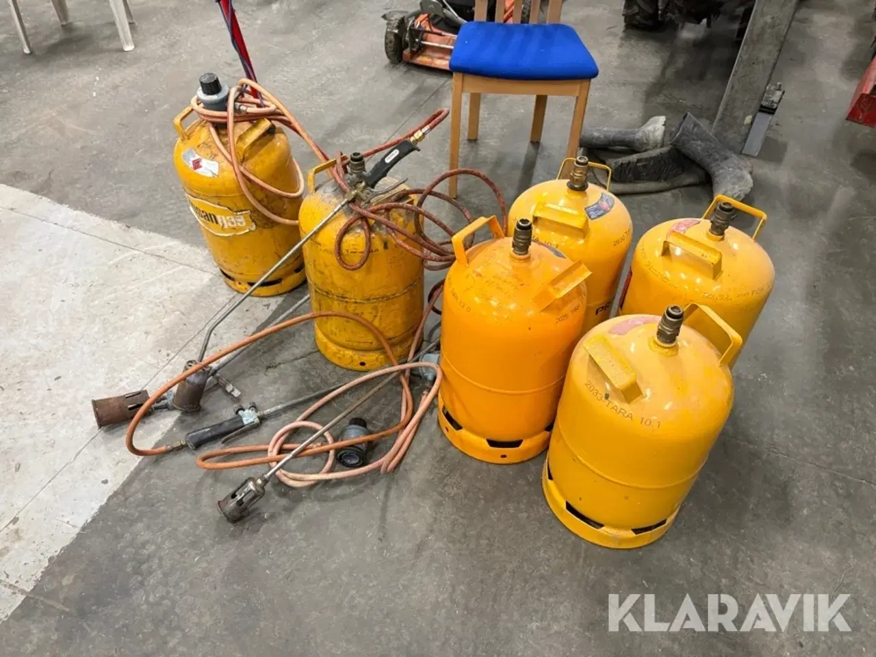 Billede 2 - Tomme gasflasker med brændere