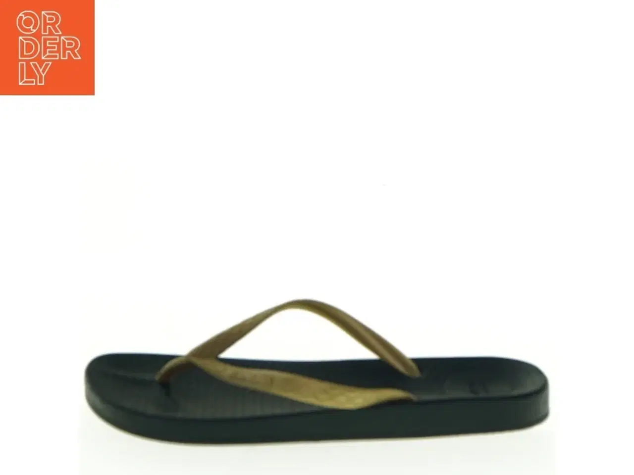 Billede 2 - Guld og sorte flip-flops fra Ipanema (str. 37)