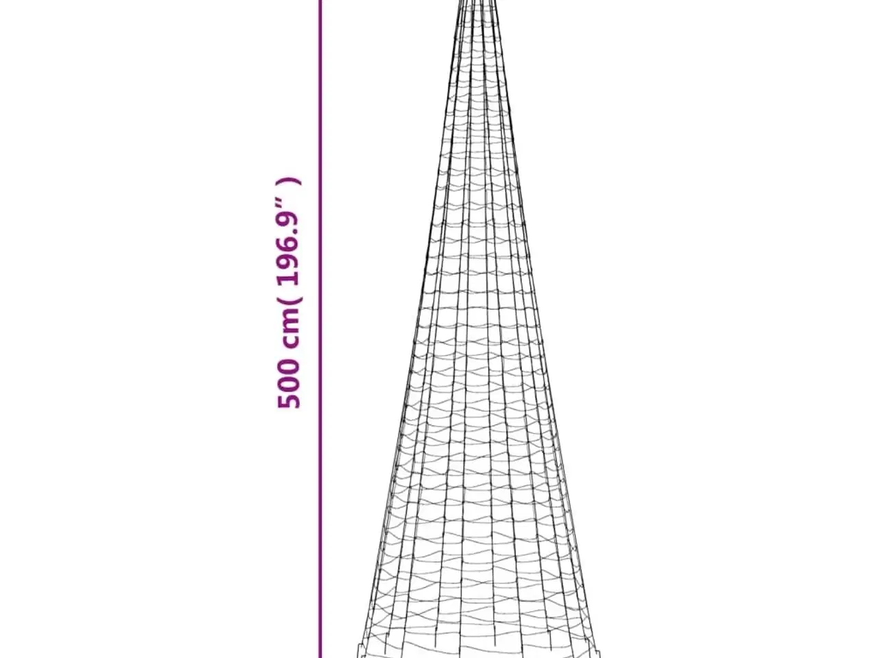 Billede 11 - Julelys til flagstang 1534 LED'er 500 cm varmt hvidt lys