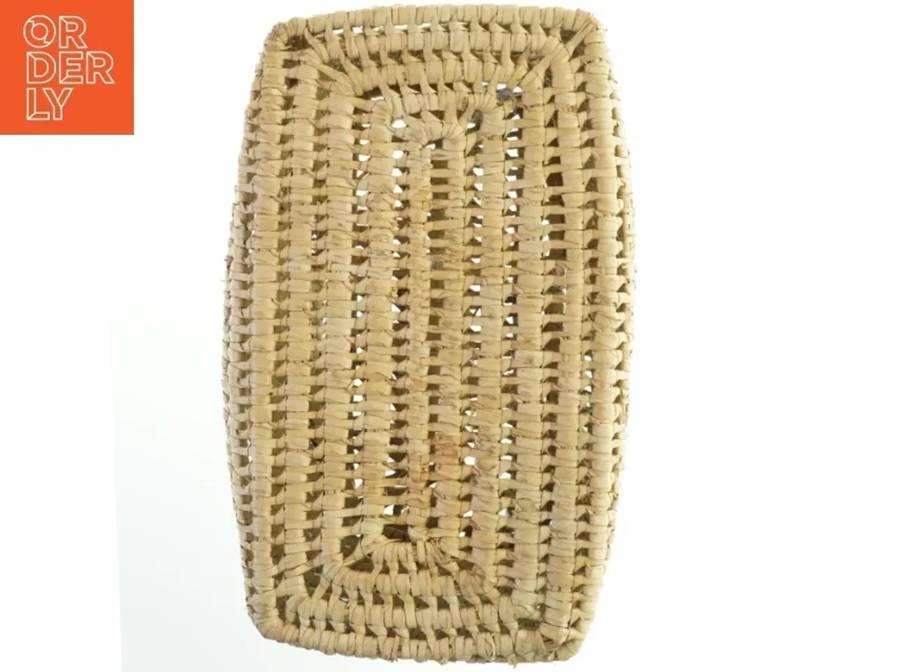 Billede 2 - Flettet kurvetaske med håndtag (str. 40x25x30 cm)