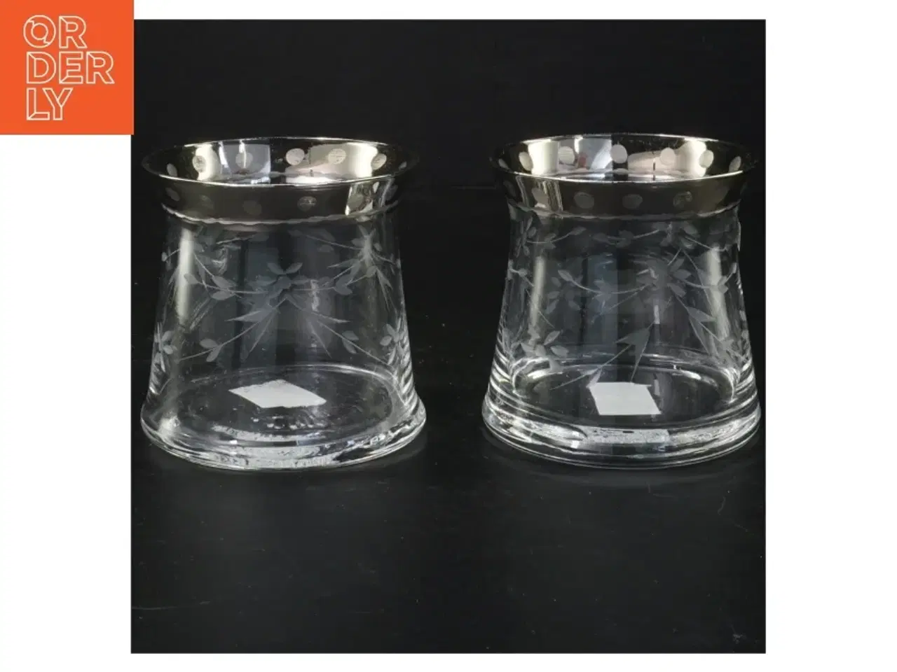 Billede 1 - Glaslysestager fra Scandinavian Design (str. 9,5 x 9 cm)