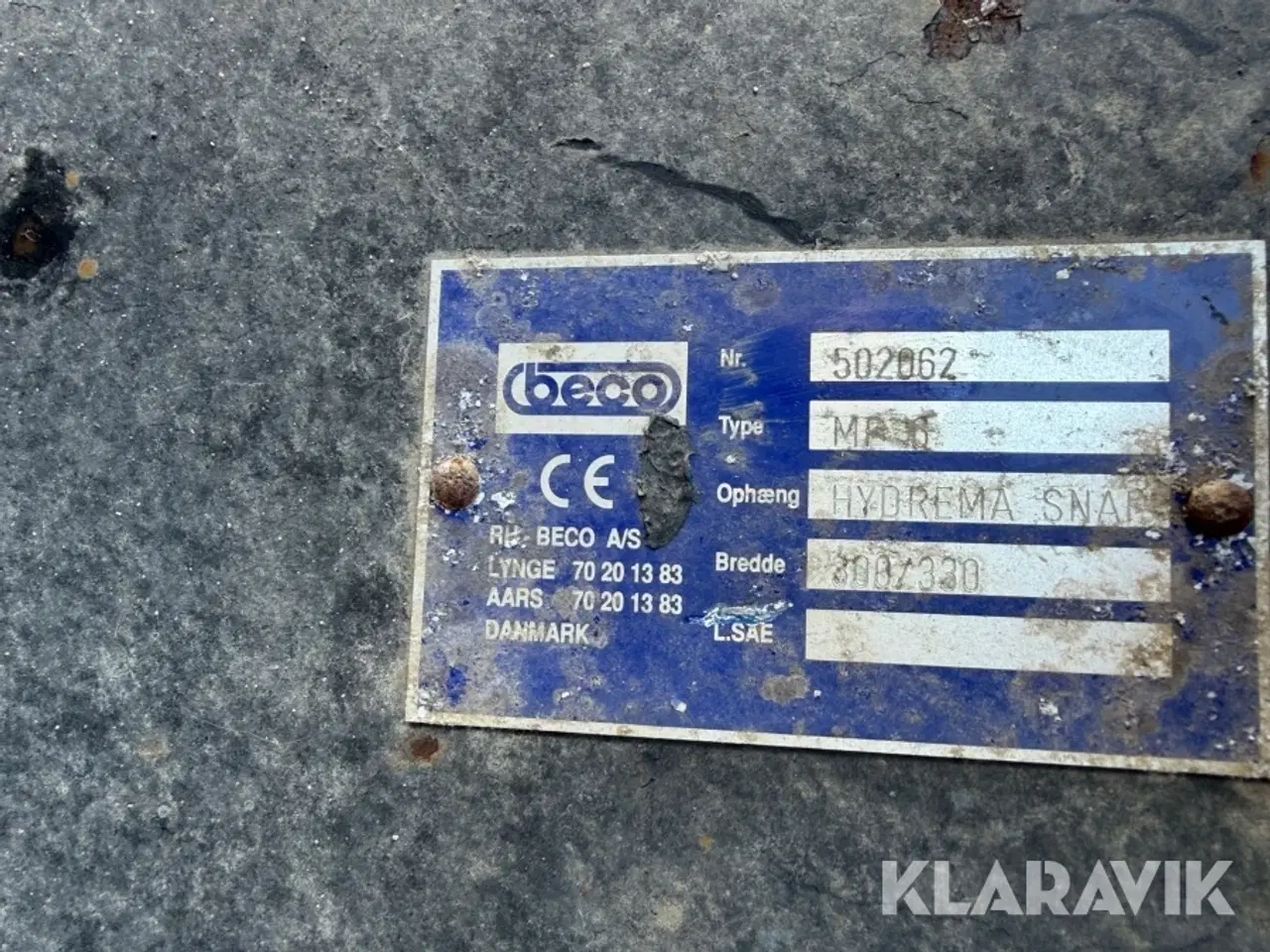 Billede 12 - Kabelskovl 30 cm Beco med Hydrema skifte