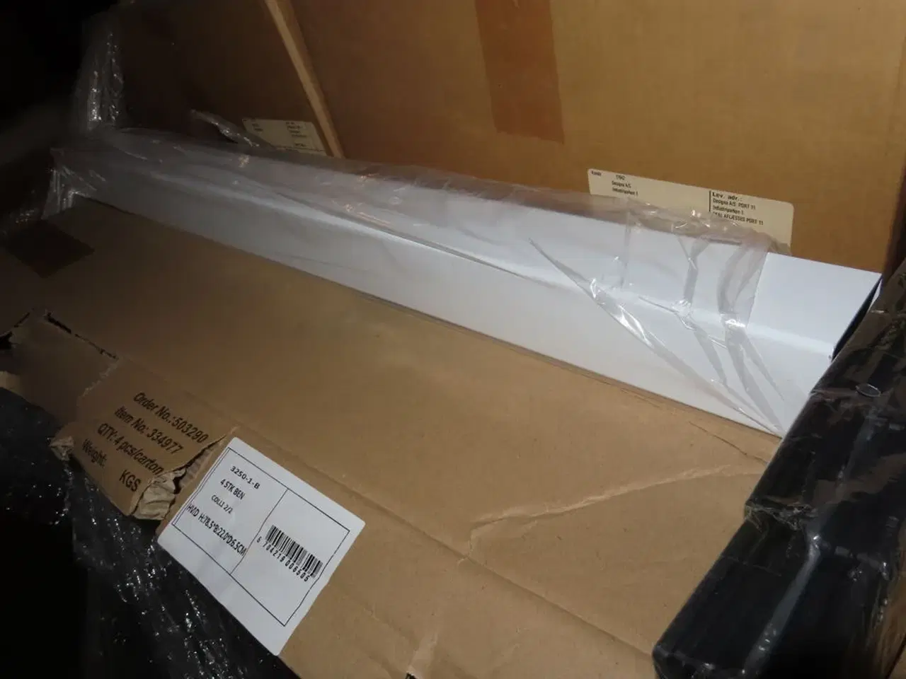 Billede 1 - Palle med hvidlakerede bordben og sokkelben