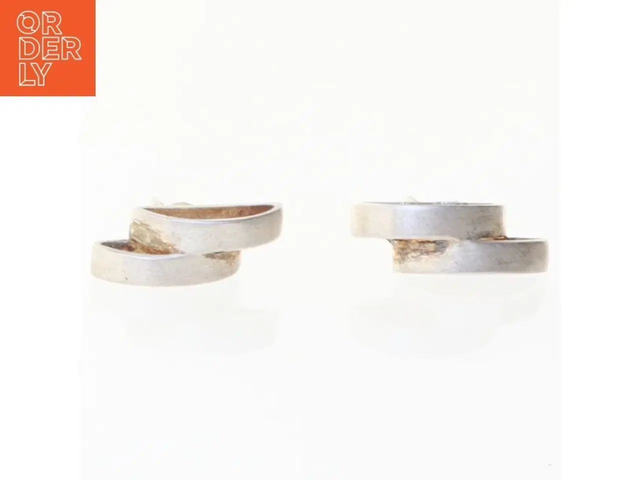 Billede 1 - Sølv øreringe (str. 1,8 x 0,5 cm)