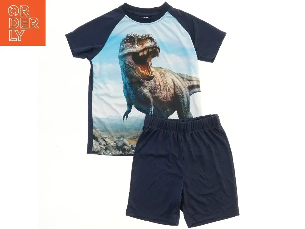 Billede 1 - T-shirt og shorts med dinosaurmotiv fra Friends (str. 98)