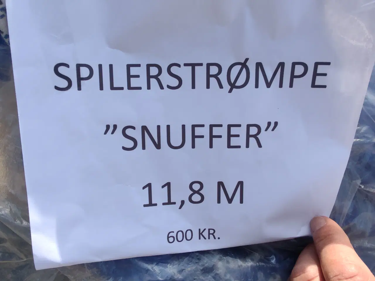 Billede 1 - Spilerstrømpe med tragt og tovværk