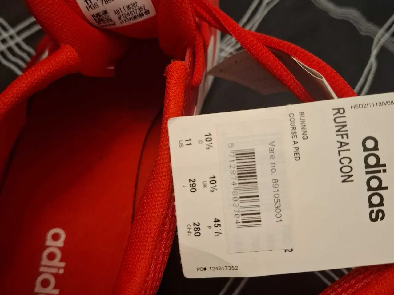 Billede 5 - Adidas sko, 45⅓, rød. Nye med mærke på.