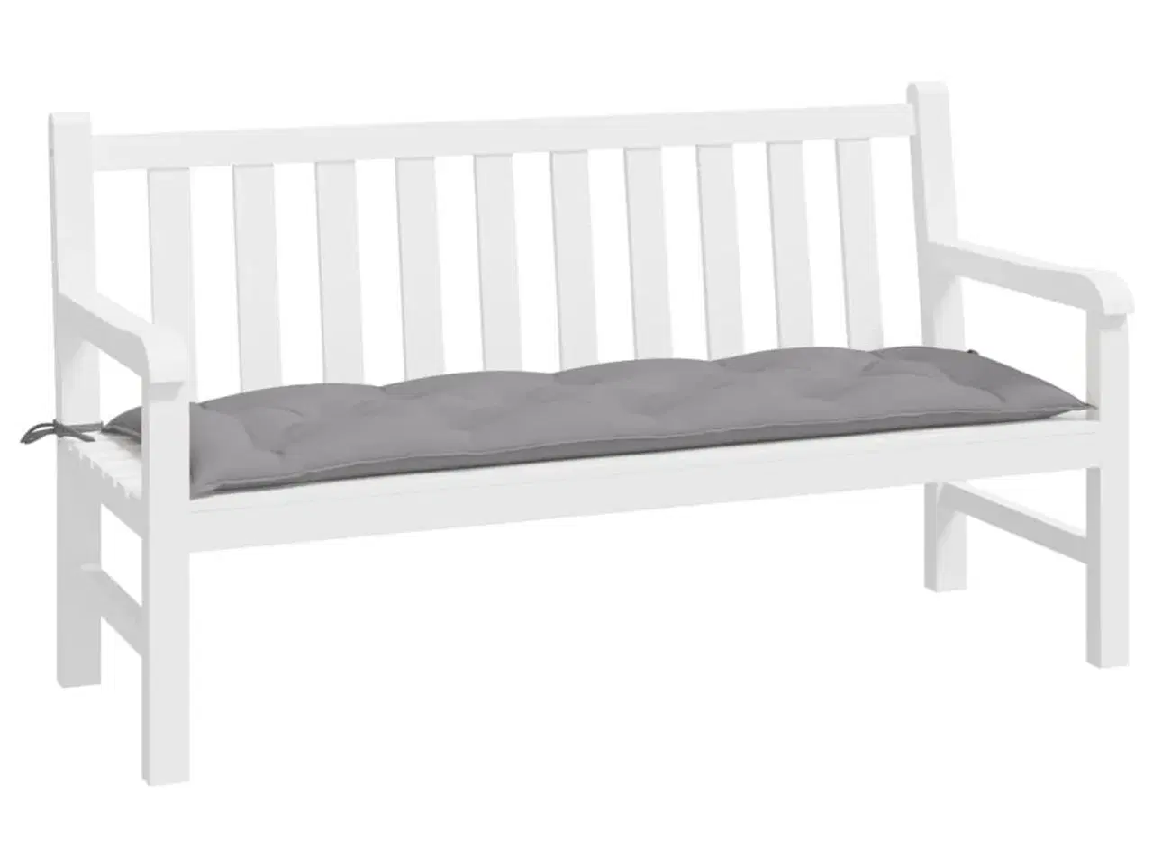 Billede 2 - Hynde til havebænk 150x50x7 cm oxfordstof grå