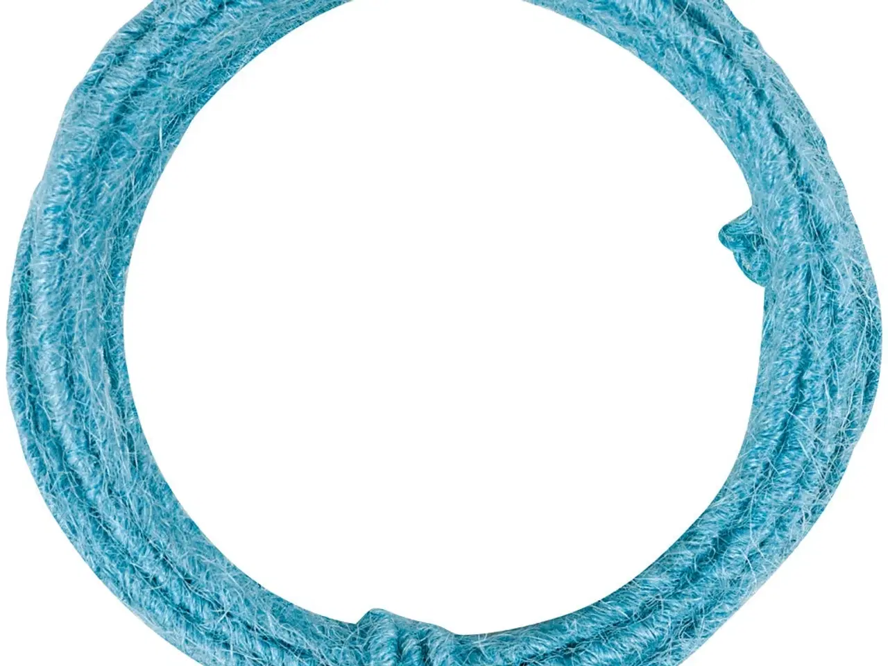 Billede 1 - Himmelblå Jute Wire 2-4 mm, 3 meter til kreative projekter