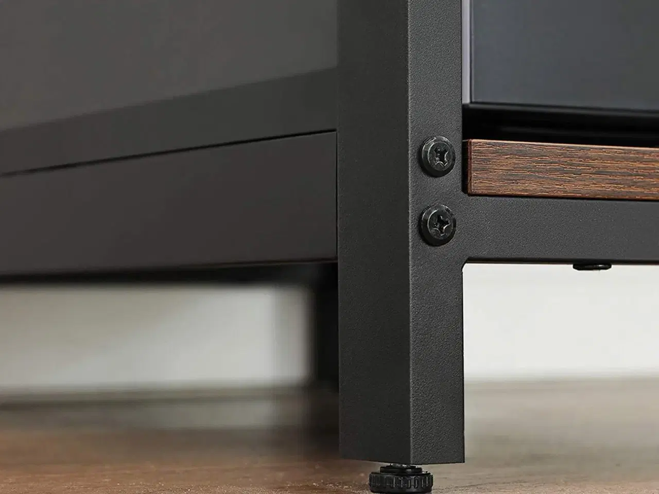 Billede 5 - Skrivebord – VASAGLE computerbord med 2 hylder, industrielt, rustik brun/sort (LWD55X)