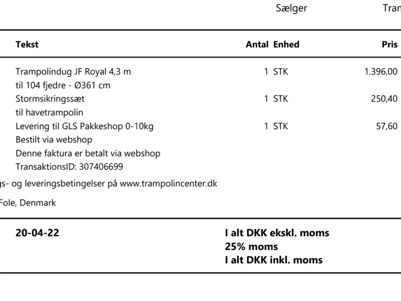 Billede 2 - Trampolin 