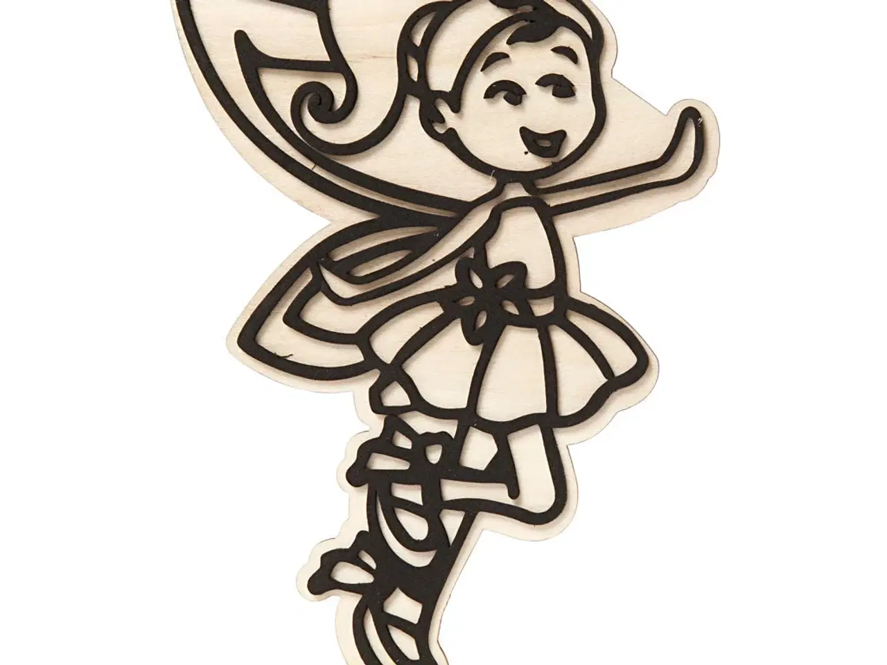 Billede 1 - Magisk Fe Dekorationsfigur i Træ - 21 cm Høj