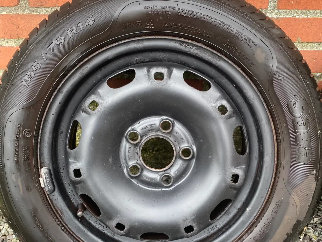 Billede 2 - 4 komplette helårshjul fra Sava - 165/70R14