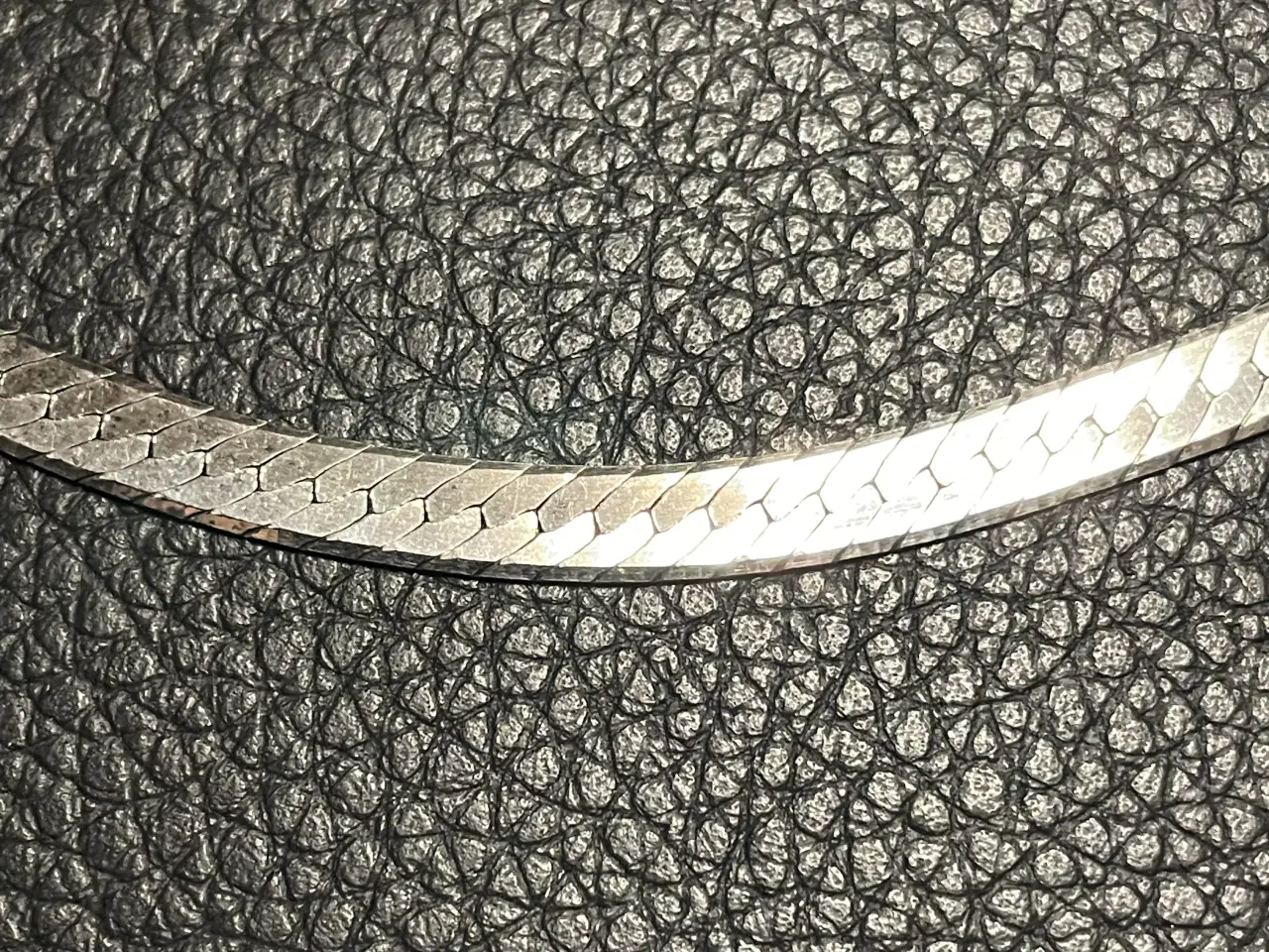 Billede 4 - Flot lang 925 sølv Herringbone halskæde